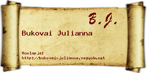 Bukovai Julianna névjegykártya
